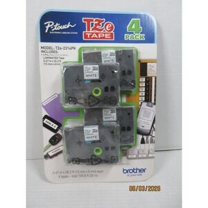 Brother P-Touch PT-15 Label Maker Bundle with 4 Pack TZe-2314PK Laminated Tape